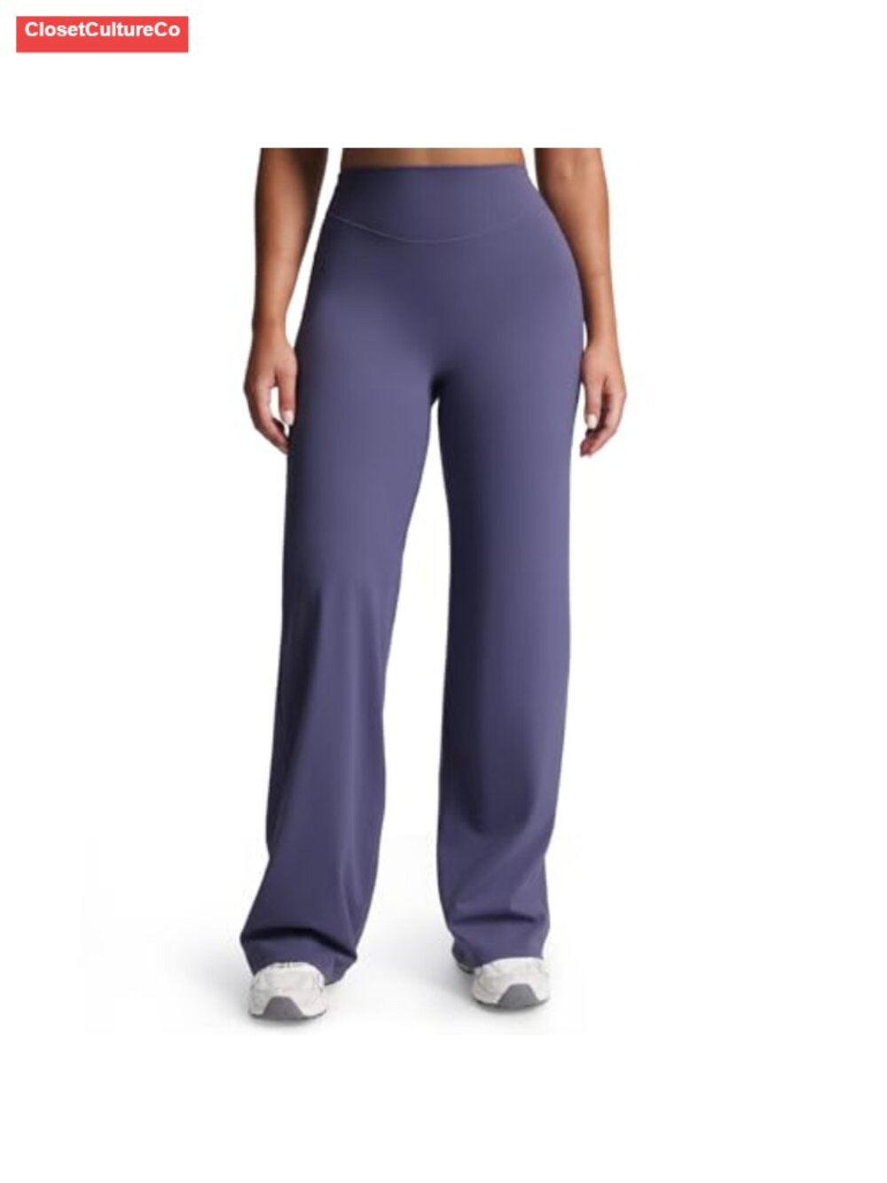 Straight Leg Yoga Pants Mid Rise Buttery Soft Nylon Spandex Gym Pilates